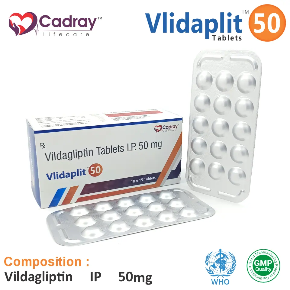 Vildagliptin 50mg | DPP-4 Inhibitor Tablet | Best Price for PCD Pharma Franchise